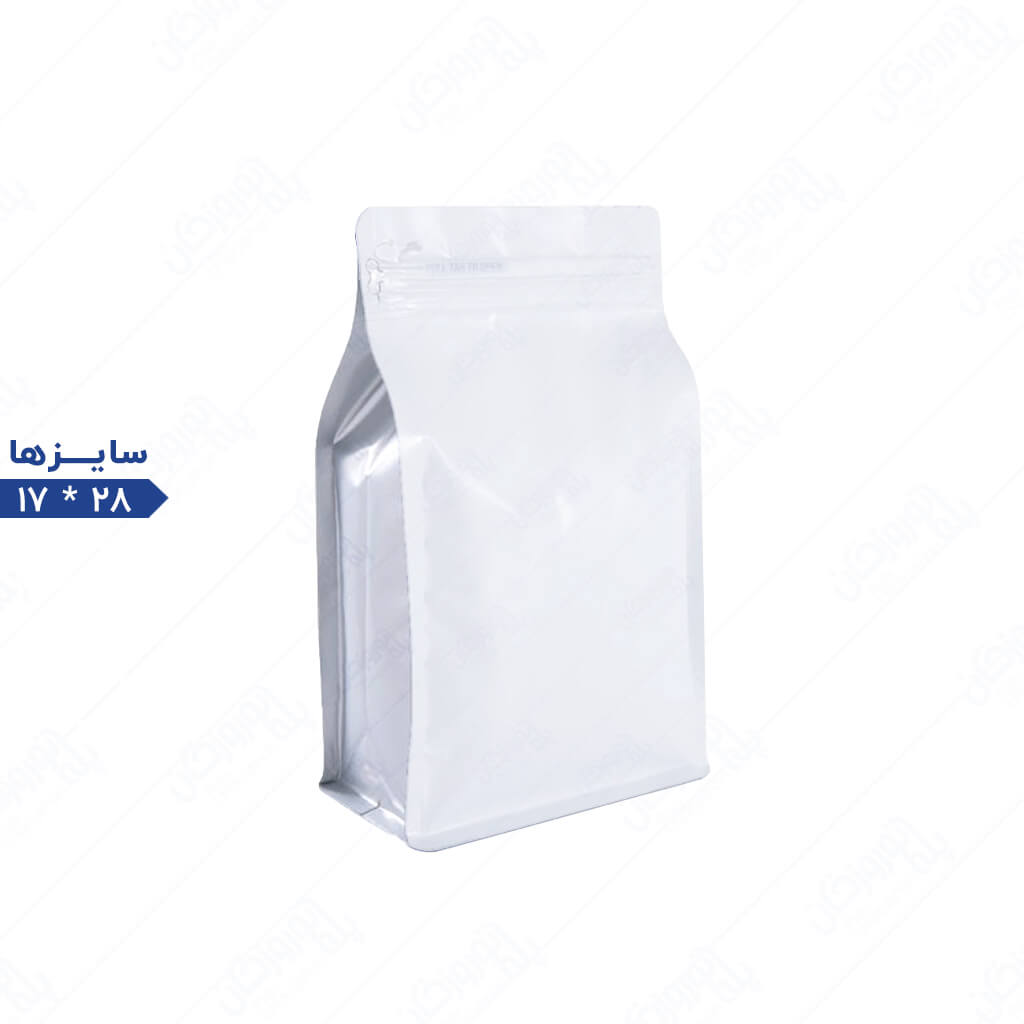 سفید-نقره پاکت باکس پوچ سفید مات با کاست نقره ای