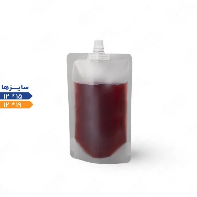 پاکت شیردار سه لایه شفاف مات