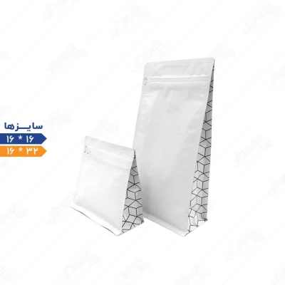 پاکت باکس پوچ سفید مات با گاست رگباری2