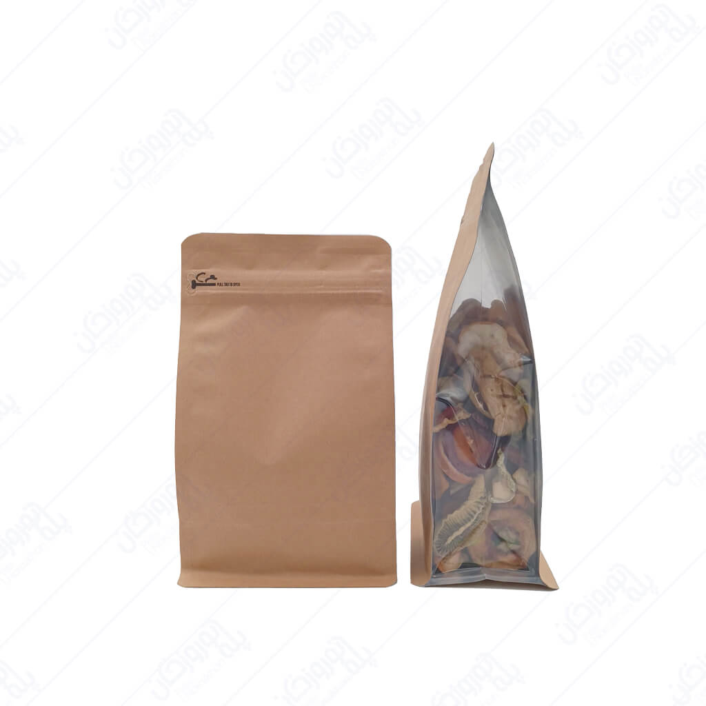 باکس-پوچ-کرافت-بغل-شفاف-4 پاکت باکس پوچ کرافت با گاست شفاف4