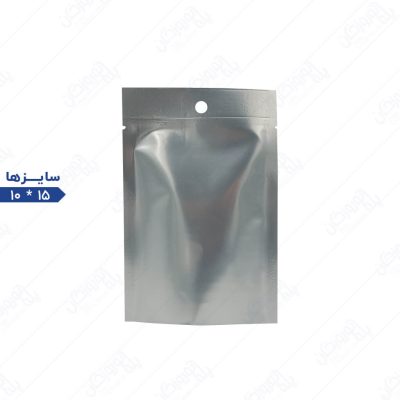 پاکت سه طرف دوخت نقره‌ای سه لايه پلی استر مات