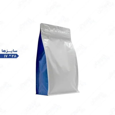 پاکت باکس پوچ سفید مات با گاست آبی کاربنی